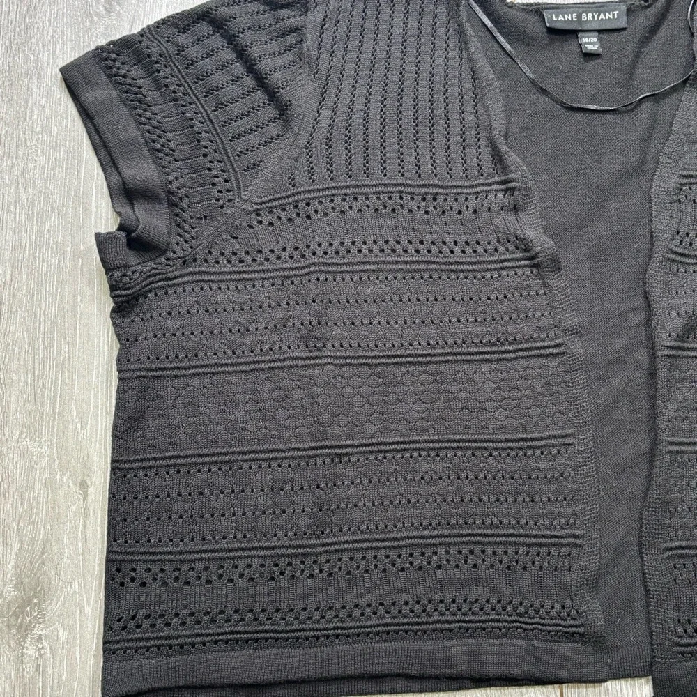 Lane Bryant open front lightweigy cardigan womens sz 18/20 short sleeves - Picture 5 of 6